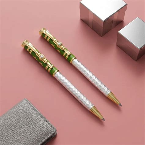 Silver Green Design Pen (2 pcs Combo) – Khushbu Jewellers