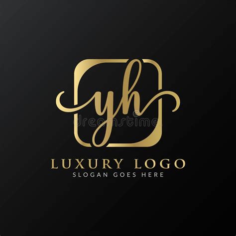 Initial monogram letter YH logo design Vector. YH letter logo design ...