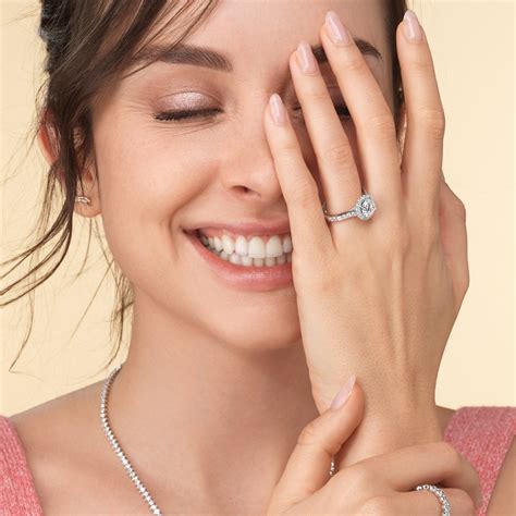 Contemporary Halo Engagement Ring – WithClarity India