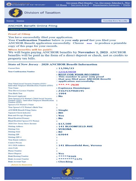 File Your Anchor Benefit Online | PDF | Social Security Number | Taxes