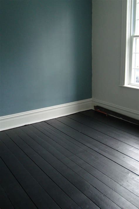painted floorboards - Province Blue Benjamin Moore … | Painted wood ...