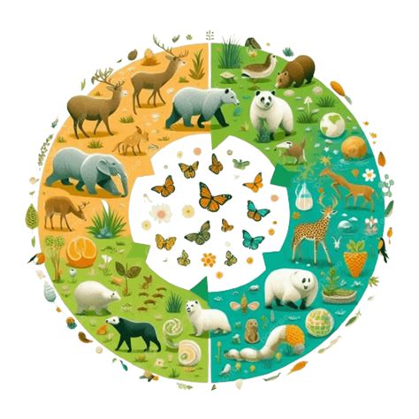 Biological Diversity, Variety Of Animals, Ecosystem PNG Transparent ...