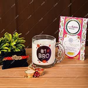Buy V Kraft "Happy RAKSHA BANDHAN Coffee Mug with Designer Rakhi for ...