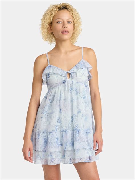 No Boundaries Ruffle Tier Mini Dress, Women's - Walmart.com