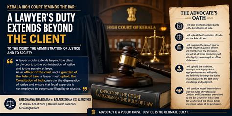 A Lawyer's Duty Extends Beyond the Client: Kerala High Court Reminds ...