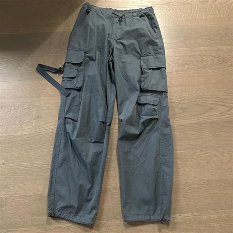 Zara cargo wide leg pants. Perfect condition #zara... - Depop