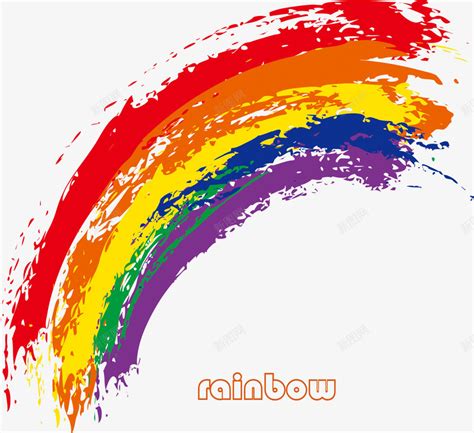 水彩涂鸦彩虹png图片免费下载-素材0xkkWePWe-新图网