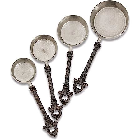 JUSTDOLIFE 8PCS Stainless Steel Measuring Cups and Spoons Copper ...