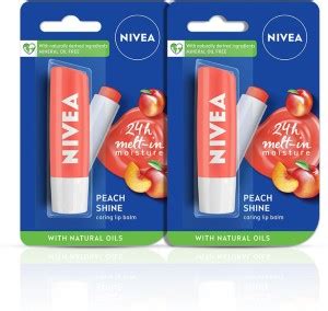 NIVEA Peach Fruity Shine Lip Balm Peach - Price in India, Buy NIVEA ...