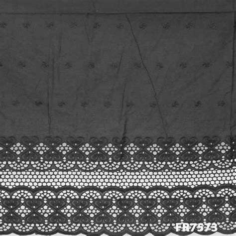Embroidered Cut Work Cotton Fabric - FR7573 | FabricRoot – Fabricroot