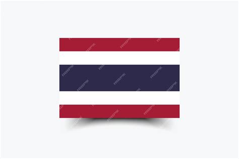 Premium Vector | Thailand flag official colors and proportion digital vector illustration