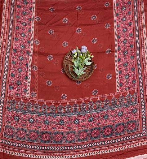 Satin Modal Burgundy Brown Suit Fabric / Phoolon Ka Ghar – Studio CKC