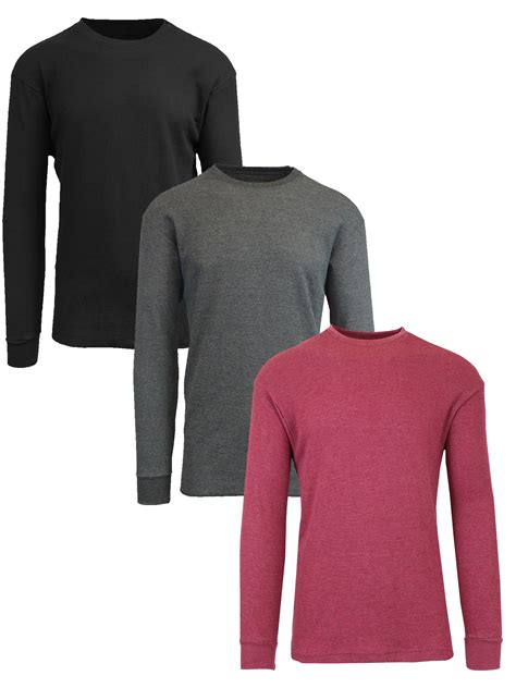 3-Pack Men's Long Sleeve Thermal Shirts (S-5XL) - Walmart.com