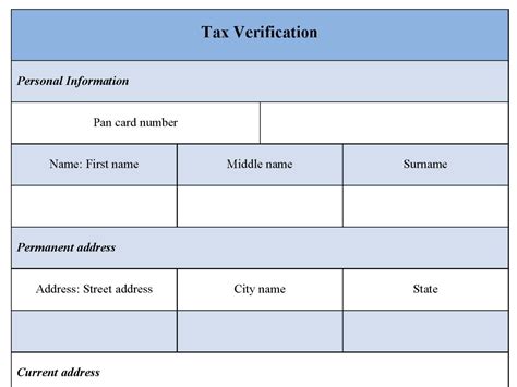 Image result for Verification Form Template