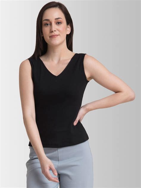 Cotton LivIn Camisole - Black