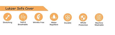 Lukzer Stretchable 3 Seater Sofa Cover with 2 Cushion Covers Universal ...