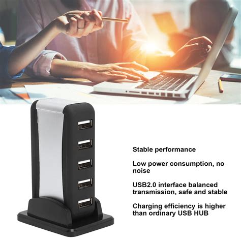 Buy Powered USB Hub, 7-Ports Expander Multi Ports USB 2.0 Data Hub ...