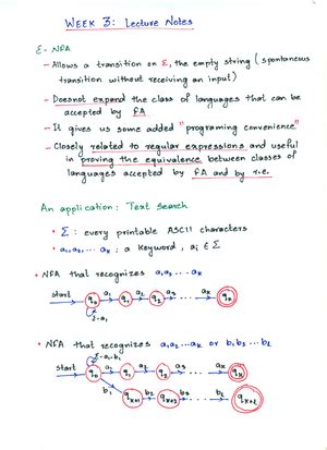Automata week4 - Switching And Finite Automata - Studocu