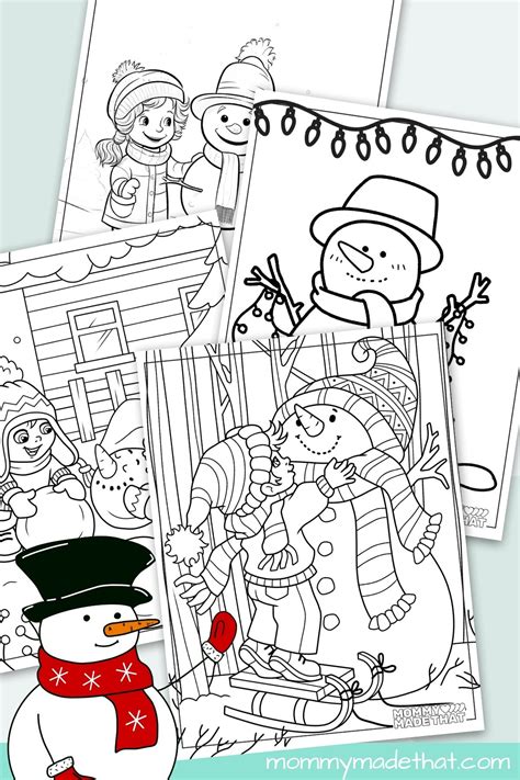 Snowman Coloring Pages For Adults