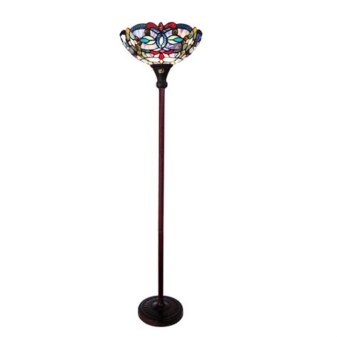 Gracewood Hollow Chopra Tiffany-style Antique Bronze Floor Lamp ...
