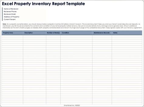 Excel Template Inventory Tracking