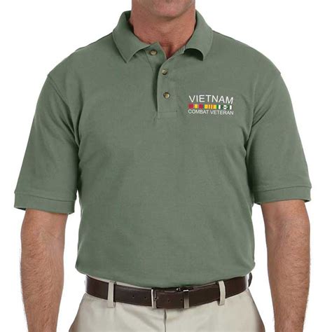 Embroidered Vietnam Era Veteran with Eagle Polo Shirt