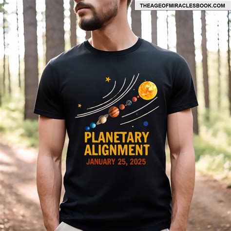 System Solar Planets Planetary Alignment January 25th 2025 T-shirt