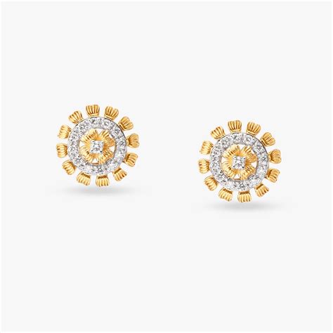 Radiant Blossom Diamond Stud Earrings