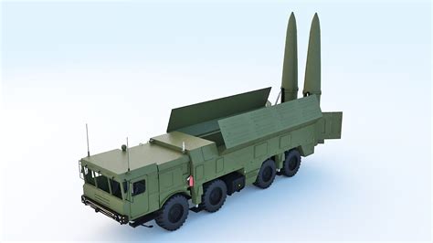Iskander M military truck with missiles 3D model | CGTrader
