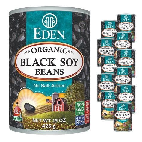 Amazon.com : Eden Organic Black Soybeans, 15 oz Can (12-Pack), Complete ...