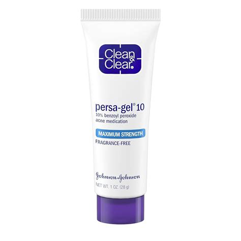 Clean & Clear Persa-Gel 10 Acne Medication with 10% Benzoyl Peroxide ...