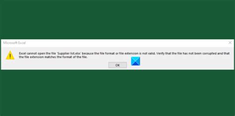 File Extension Cannot Open Excel 的图像结果