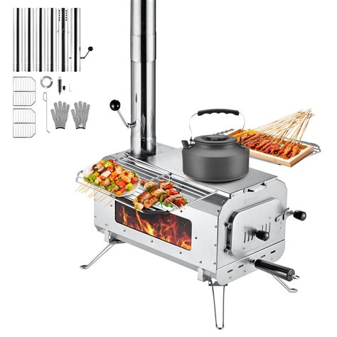 Buy KingCampHot Tent Stove, Foldable Camping Stove with Large Firebox ...