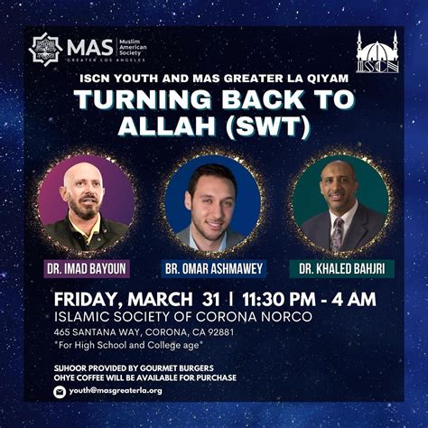 Turning Back to Allah (SWT) – Islamic Society of Corona Norco