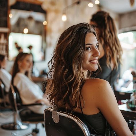 Garota em um salão de beleza moderno | imagem Premium gerada com IA