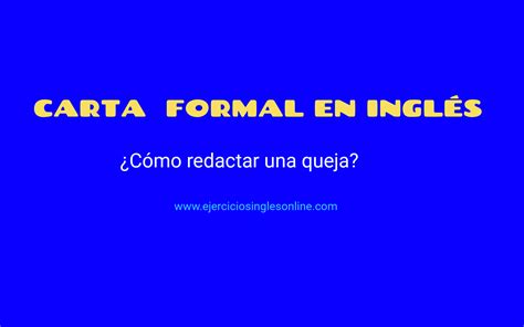 Quejas en inglés - Ejercicios inglés online