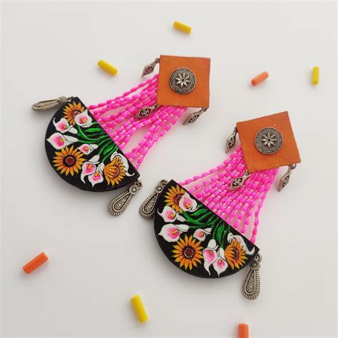 "Gulzaar" Hand-painted Earring – BUTTERFLY TREE
