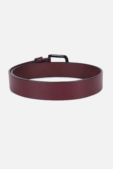 Buy Men Maroon Textured Leather Belt Online - 39756258 | Peter England