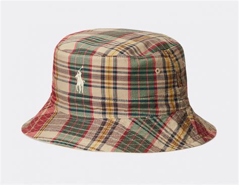 Polo Ralph Lauren Loft Reversible Bucket Hat Plaid 710901612001