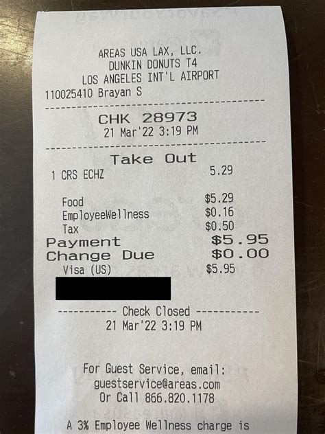 Dunkin Donuts charges an “employee wellness” fee : r/mildlyinteresting