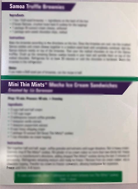 Girl Scout Cookiesthin Mints Caramel Delites Samoas Peanut Butter ...
