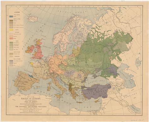 Map of the races of Europe (1919) - Vivid Maps