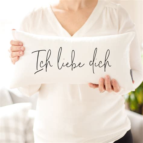 Ich Liebe Dich Pillow: German 'I Love You' Linen Throw Pillow - Etsy