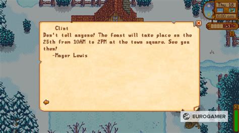 Stardew Valley Feast of the Winter Star, including secret gift-giving ...
