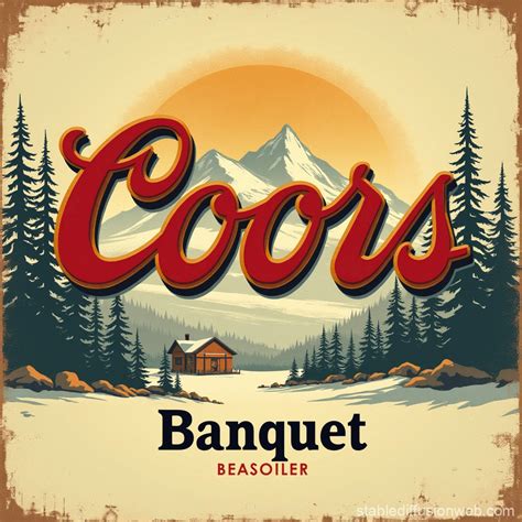 Vintage Coors Banquet Beer Brand Poster | Stable Diffusion Online