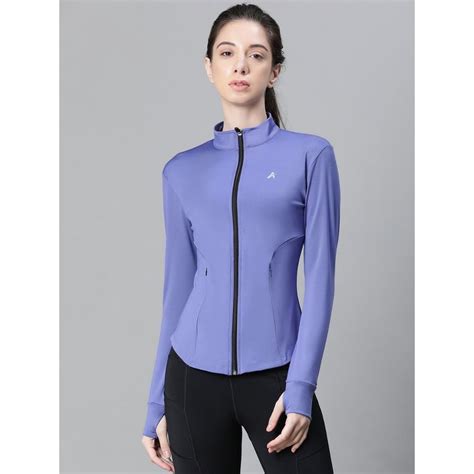 Buy Athlisis Zippered Quick Dry Running Fitness Sports Purple Jacket Online