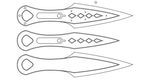 Printable Throwing Knife Patterns - Printable Free Templates