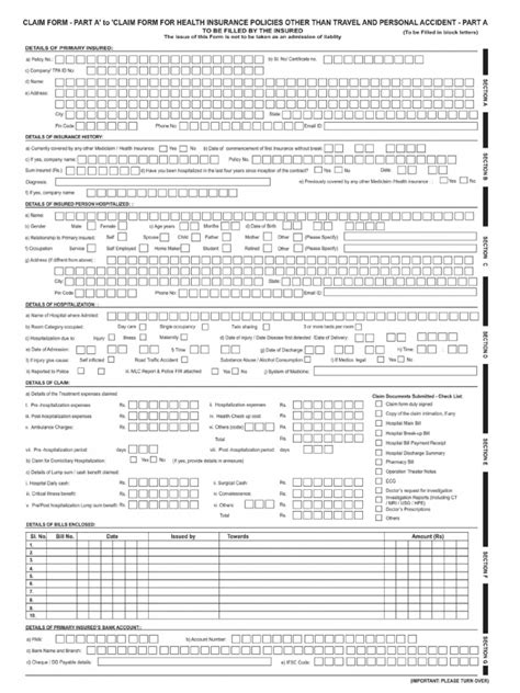 Image result for Sample Claim Form