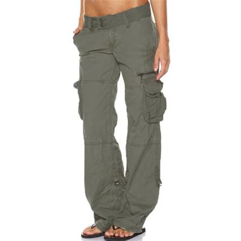 Dyegold Baggy Cargo Pants for Women Casual Low Waist Stretch Cargo ...