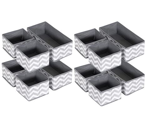 Storage Box/ Organizer Cube for Closet/ Dresser/ Drawer - Set of 3 Gre ...